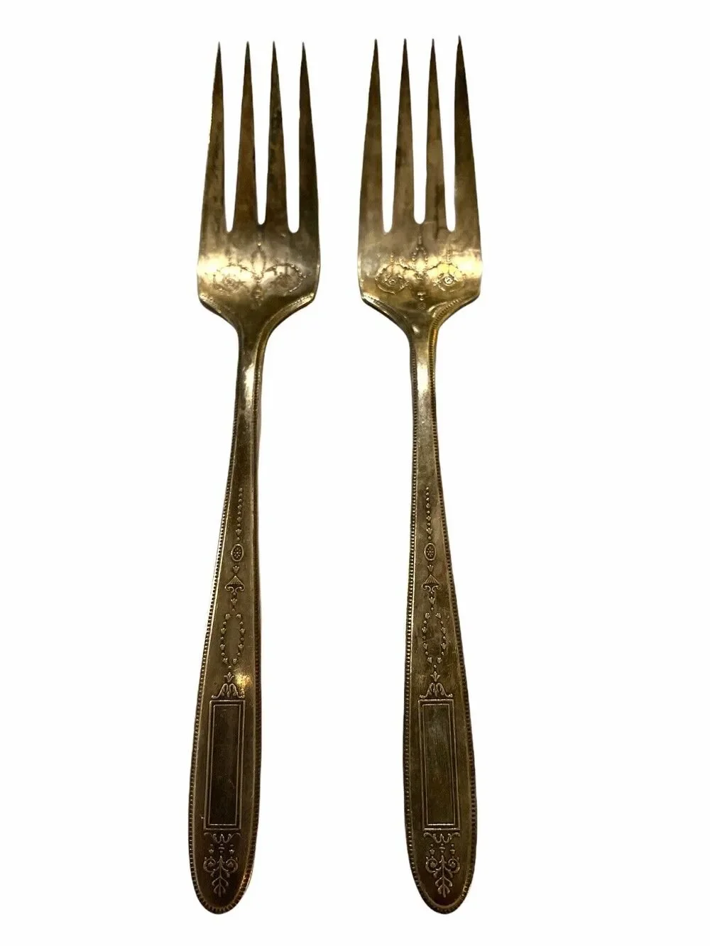 Set of 2 Grosvenor by Oneida Individual Salad Forks Silverplate 6 1/4